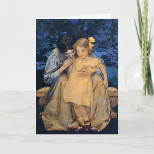 Vintage Mother and Daughter Card