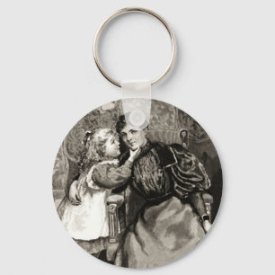Vintage Mother and Daughter Key Ring