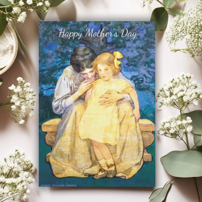 Vintage Mother and Daughter Mother's Day Card (Creator Uploaded)