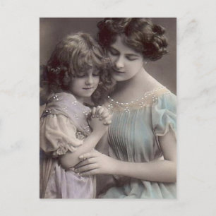 Vintage Mother and Daughter Postcard