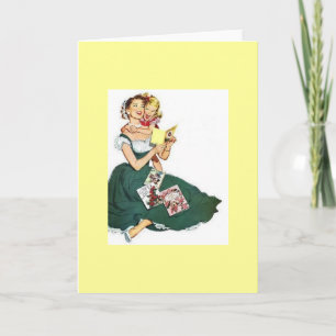 Vintage Mother & Daughter Card
