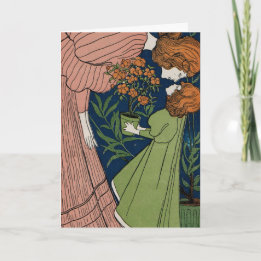Vintage Mother & Daughter Mother's Day Card