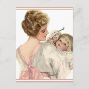 Vintage Mother Daughter Postcard
