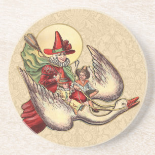 Vintage Mother Goose Antique Illustration Coaster