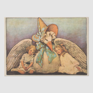 Vintage Mother Goose Children Jessie Willcox Smith Tissue Paper