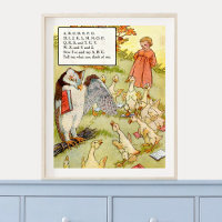 Vintage Mother Goose Nursery Rhyme ABC's Nursery