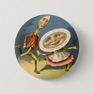 Vintage Mother Goose Nursery Rhyme Hey Diddle 6 Cm Round Badge