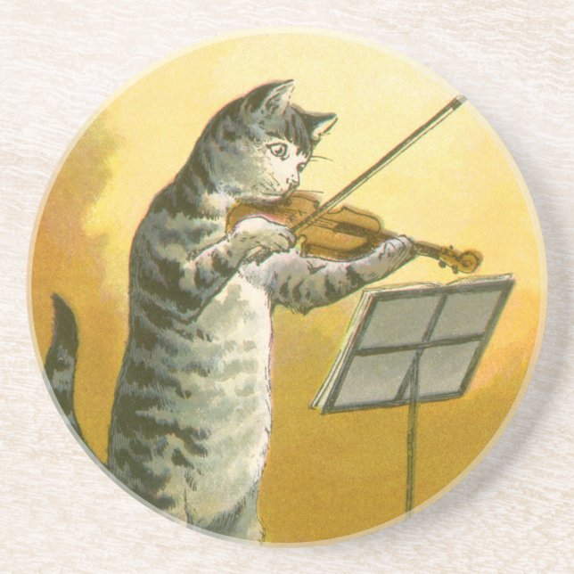 Vintage Mother Goose Nursery Rhyme Hey Diddle Coaster (Front)