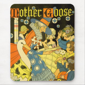 Vintage Mother Goose Reading Books to Children Mouse Pad