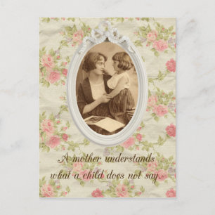 Vintage Mother Print Postcard