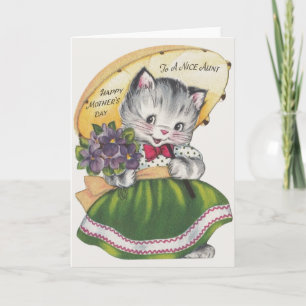 Vintage Mother's Day Card For a Nice Aunt