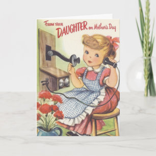 Vintage Mother's Day Card with heartfelt Message
