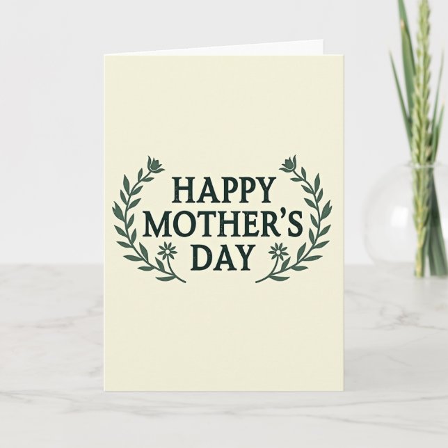 Vintage Mothers Day Design Card (Front)