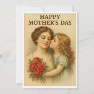  Vintage Mother's Day Embrace Holiday Card