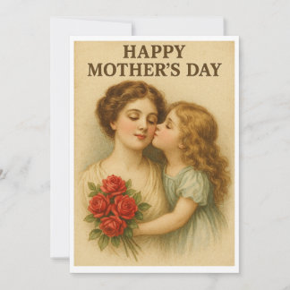 Vintage Mother's Day Embrace Holiday Card