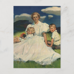 Vintage Mother's Day, Mum with Children Postcard