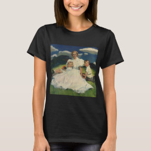 Vintage Mother's Day, Mum with Children T-Shirt