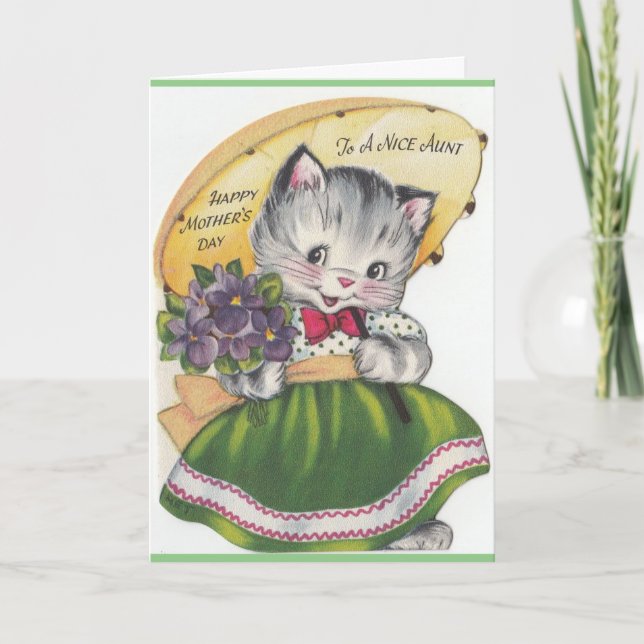 Vintage Mother's Day - To a Nice Aunt, Card (Front)