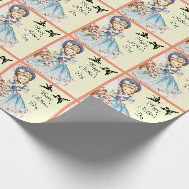 Vintage Mother's Day Wrapping Paper (Corner)