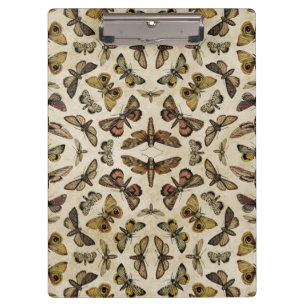 Vintage Moths Clipboard
