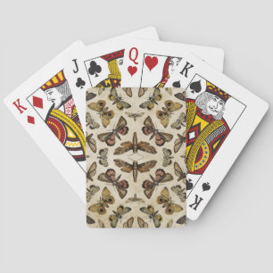 Vintage Moths Playing Cards