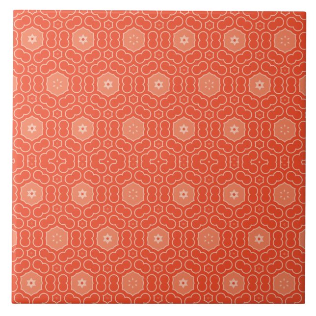 vintage motifs - '60s - orange - tile (Front)