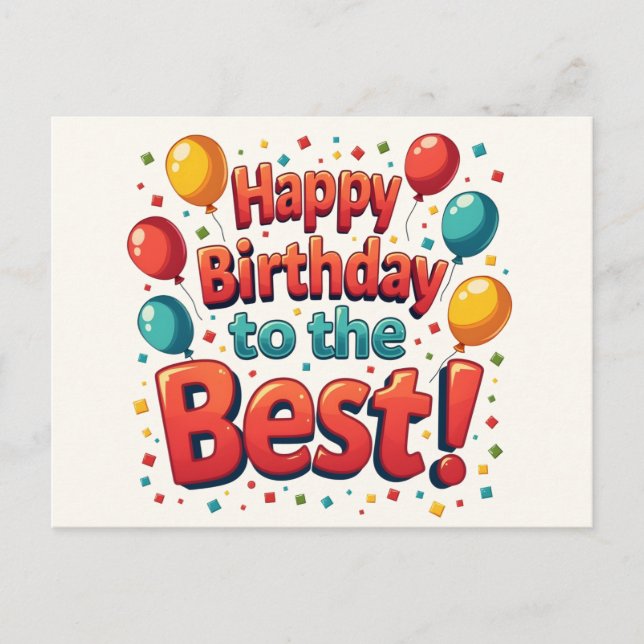 Vintage Motivational Happy birthday wishes Holiday Postcard (Front)