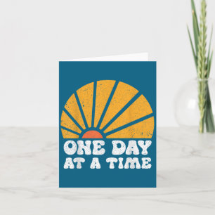 Vintage Motivational One Day At A Time Insrational Card