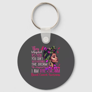 Vintage Motivational Suprt Breast Cancer Awareness Key Ring