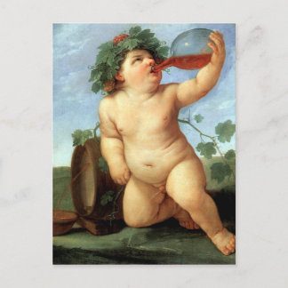 Vintage Motive - Drinking Bacchus - Reni Postcard