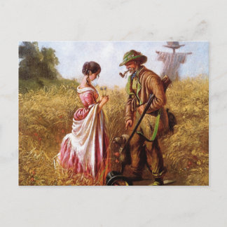 Vintage-Motive Embarrassing Enquiry Postcard