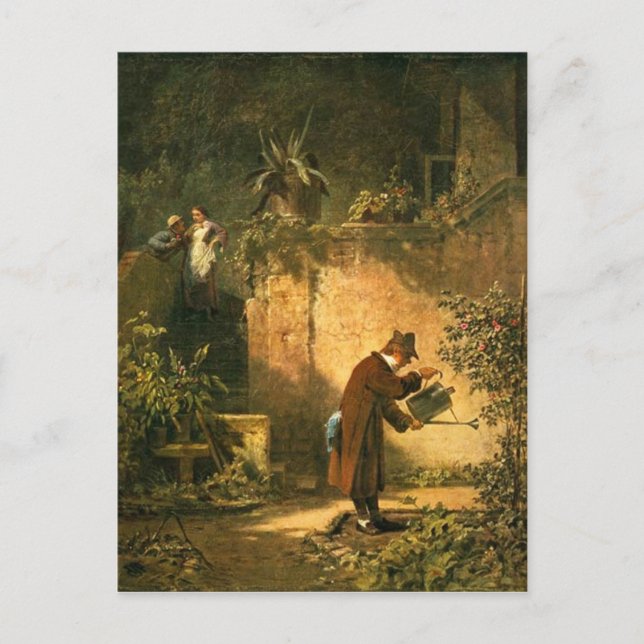 Vintage Motive - Flower Lover - Spitzweg Postcard (Front)