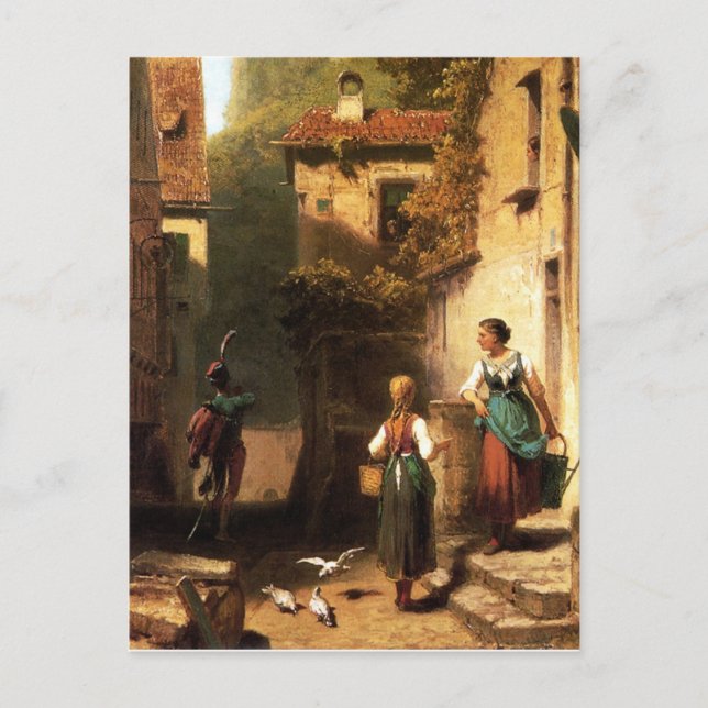 Vintage Motive - The Sergeant - Spitzweg Postcard (Front)