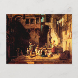 Vintage Motive - Washing Women at the Well Postcard