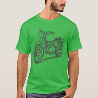 Vintage Moto Line Art on Road vintage T-Shirt