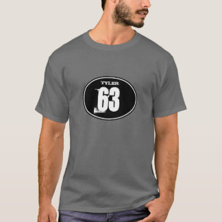 Vintage Motocross Dirt Bike Number Plate - Black T-Shirt