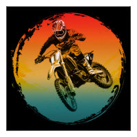 vintage motocross dirt bike rider motorcycle