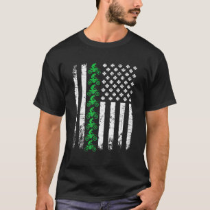 Vintage Motocross St Patricks Day American Flag Sh T-Shirt