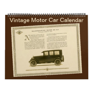 Vintage Motor Cars 1920s Antique Automobile Models Calendar