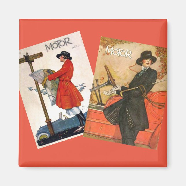 "Vintage Motor Magazine Covers" Magnet (Front)
