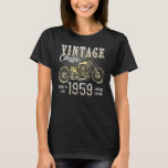 Vintage Motorbike Born 1959 Classic Motorcycle Bir T-Shirt<br><div class="desc">Vintage Motorbike Born 1959 Classic Motorcycle Birthday Men</div>