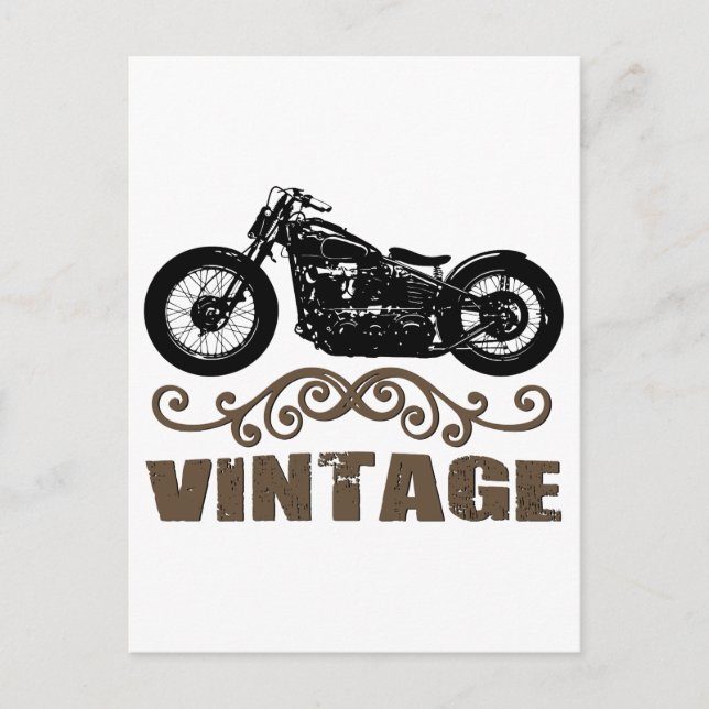 Vintage Motorbike Postcard (Front)