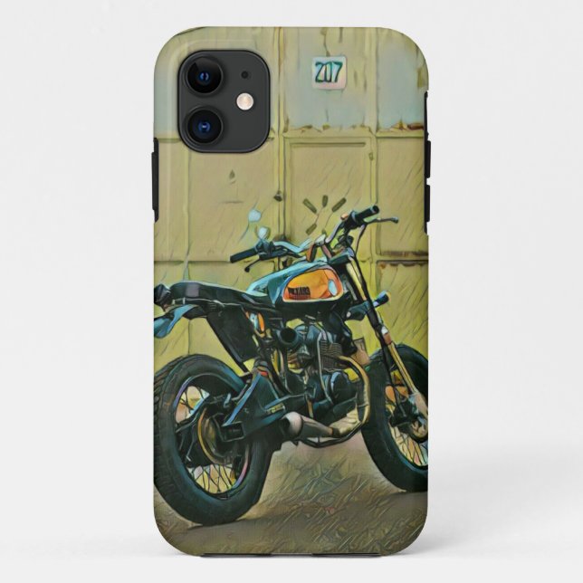 Vintage motorcycle art Case-Mate iPhone case (Back)