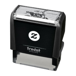 Vintage motorcycle art self-inking stamp