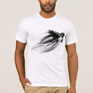 VINTAGE MOTORCYCLE ART, T-SHIRTS.black & white. T-Shirt