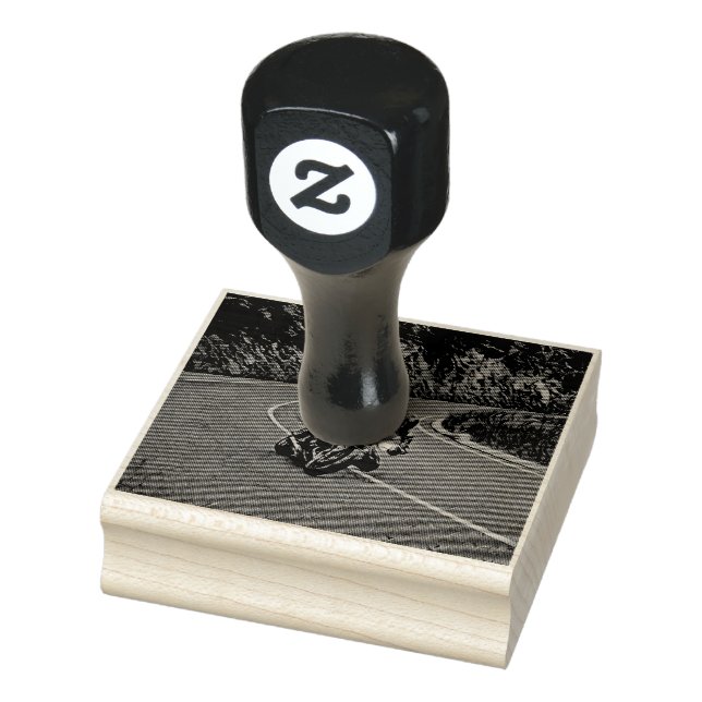 vintage motorcycle artwork rubber stamp (Stamp)