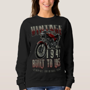 Vintage Motorcycle Bikers Motorbike Birthday Born  Sweatshirt