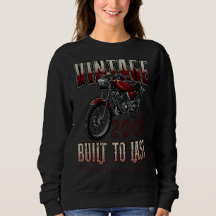 Vintage Motorcycle Bikers Motorbike Birthday Born  Sweatshirt