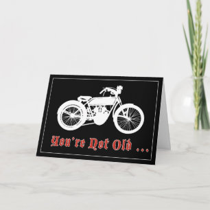 Vintage Motorcycle Birthday Card