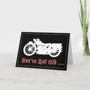 Vintage Motorcycle Birthday Card
